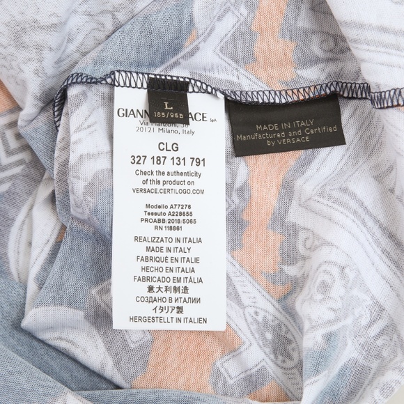 Versace NWT $695 Blue & Orange w/ White Medusa Tee - Picture 8 of 10